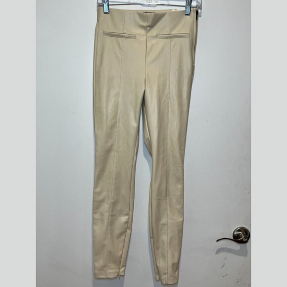 Zara Beige High-Waisted Leggings - Picture 2 of 13